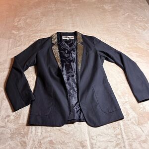 Literature Noir Dark Academia Studded Blazer Fall Womens Large Goth Vegas